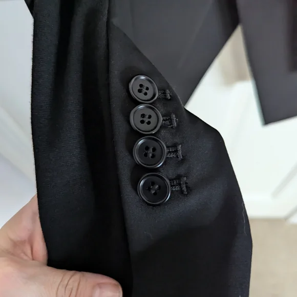 BCBGMaxAzria Women's Elegant Black Blazer Suit Jacket Size XXS - Picture 10 of 14